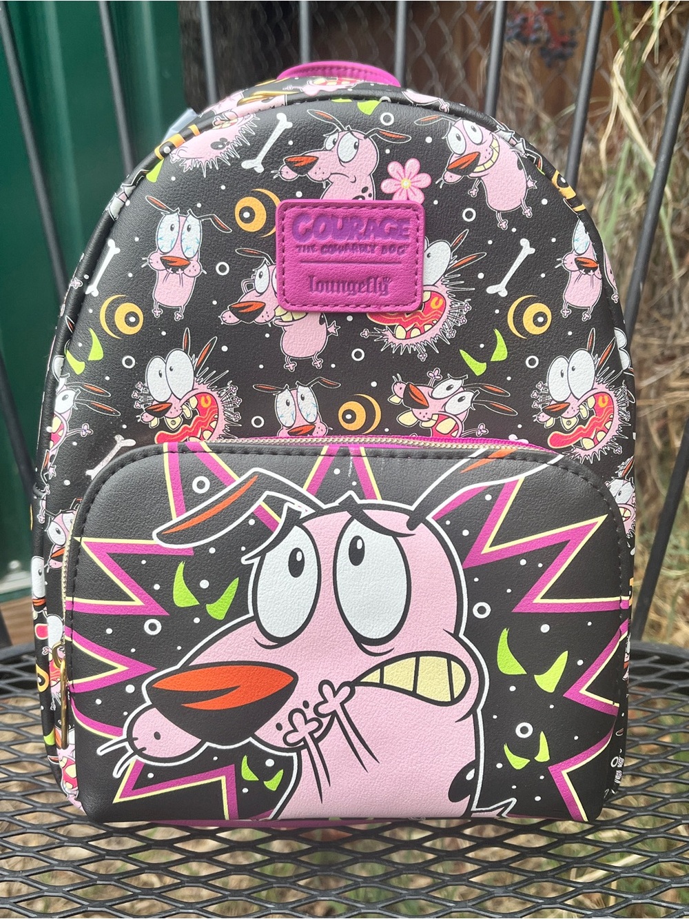 Courage the Cowardly Dog Pink Mini Backpack by Loungefly
